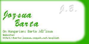 jozsua barta business card